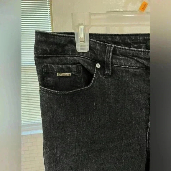 Nine West Delancey micro boot straight leg black denim size 12 - Picture 2 of 7